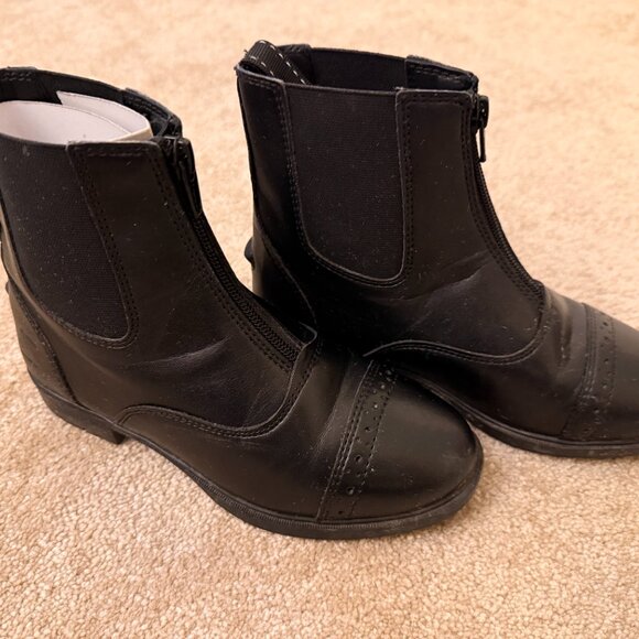 Kids Paddock Boots Size 2 Black - Picture 3 of 7